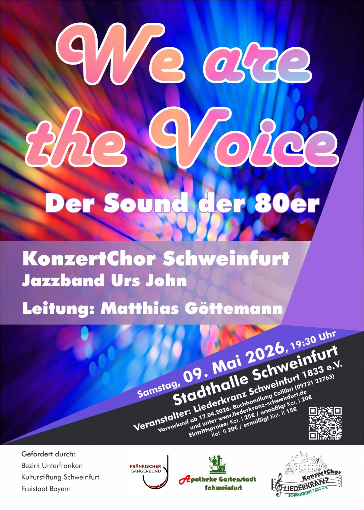 We are the Voice - Der Sound der 80er. Mit dem KonzertChor Schweinfurt am 09.05.2026